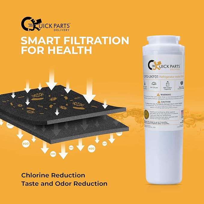 QPD UKF8001 Replacement for Whirlpool EDR4RXD1, EveryDrop Filter 4, 4396395, Maytag UKF8001P, UKF8001AXX-750, Quick Parts Delivery, Puriclean II, 46-9006 - QPD-UKF01 X (1) pack