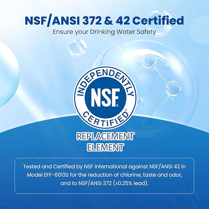 Waterspecialist WS613B Replacement for GE® MWF®, SmartWater® MWFP, MWFA, GWF, HDX FMG-1, WFC1201, GSE25GSHECSS, RWF1060 Refrigerator Water Filter4 Filters