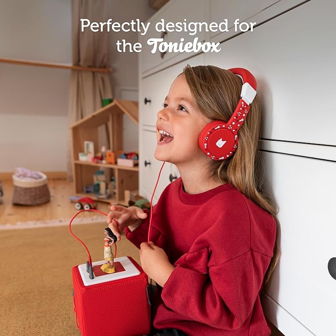 Tonies Foldable Wired Headphones for Kids - Comfortably Designed to fit On-Ear - Works with Toniebox 1 and All 3.5mm Devices - Purple