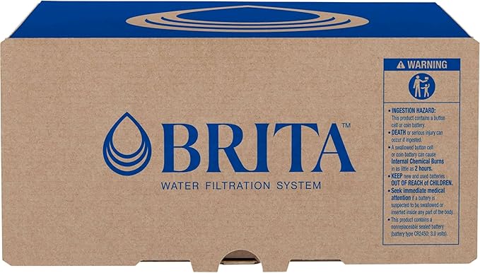 Brita Small 6 Cup Water Filter Pitcher, 1 BritaPlus Filter, Metro, Stone Blue (Package May Vary)