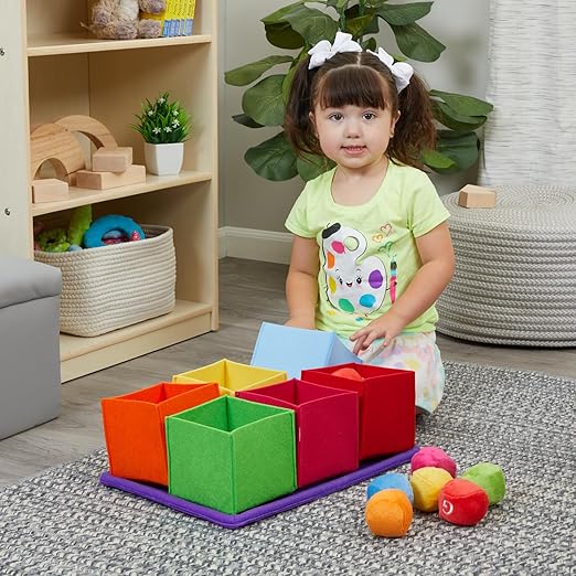 ABC Sorting Balls with Boxes - 26 Plush Balls and 6 Soft Boxes
