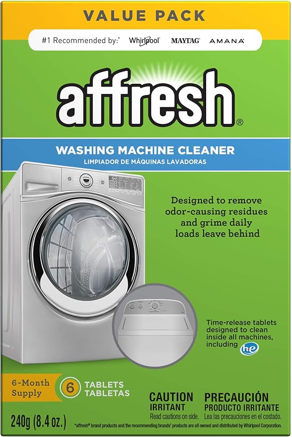 everydrop by Whirlpool Ice and Water Refrigerator Filter 2, EDR2RXD1, Single-Pack + Affresh Washing Machine Cleaner, 6 Month Supply