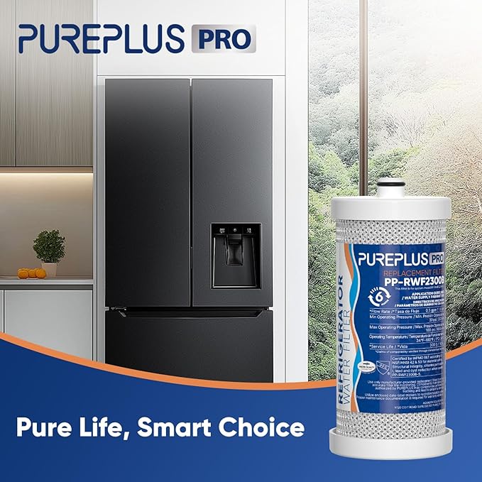 PUREPLUS WF1CB NSF 53&42 Certified for Frigidaire PureSource WFCB, RG100, NGRG2000, WF284, Kenmore 9910, 469906, 469910, RF100, RWF1030, MPF16135, RWF2300A, 9913, 9906 Refrigerator Water Filter, 3Pack