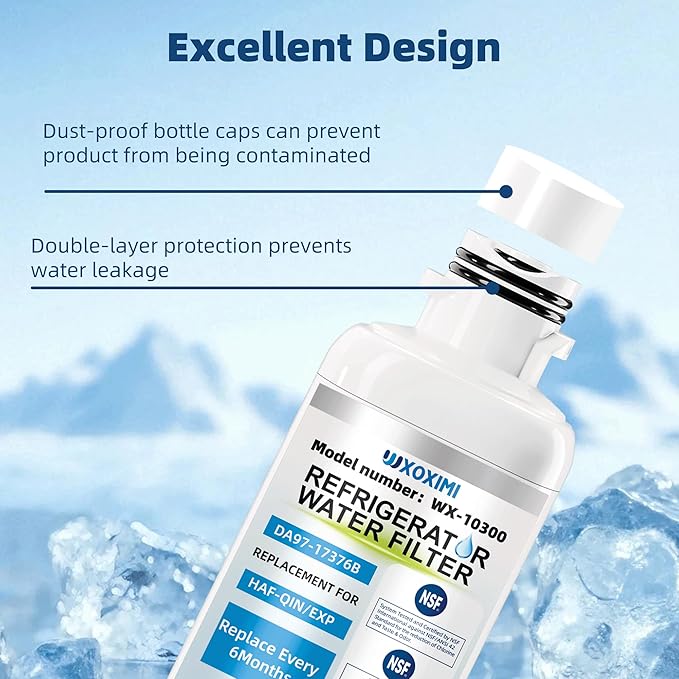 DA97-17376B HAF-QIN/EXP Water Filter Replacement for Samsung HAF-QIN/EXP HAF-QIN RS27T5200SR RF28R7201SR RS22T5201SR RF29BB8600QL RF32CG5400SR RF28R7201SR RF30BB6600QLAA RF32CG5300SR