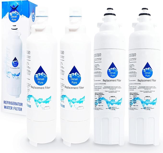 4-Pack Replacement for LG LSC22991ST Refrigerator Water Filter - Compatible with LG LT800P, ADQ73613401 Fridge Water Filter Cartridge