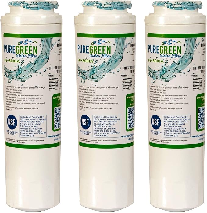 PG-8001 NSF Certified | Maytag UKF8001 UKF8001A Refrigerator Water Filter, | 3 Pack