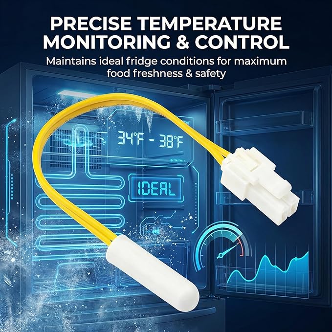 DA32-00033C Aw Type Thermistor, Refrigerator Temperature Sensor Fit for Samsung RF28HFEDTWW RF263BEAESR, Replaces AP5330804 PS4138652