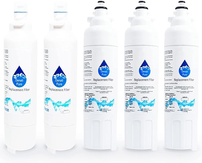 5-Pack LT800P Water Filter Replacement for LG - Compatible with LG LMXS30776S, LG LSXS26326S, LG LSC22991ST, LG LSXS26366S, LG LMXS30746S, LG LSXS26386S, LG LSXS22423S, LG LT800P, LG LSXS26466S