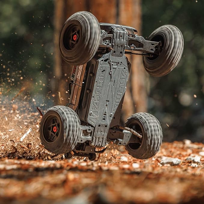 ARRMA RC Truck Outcast 4X4 4S BLX 1/10TH 4WD Stunt Truck RTR (Battery and Charger Not Included), Gunmetal, ARA4410V2T3