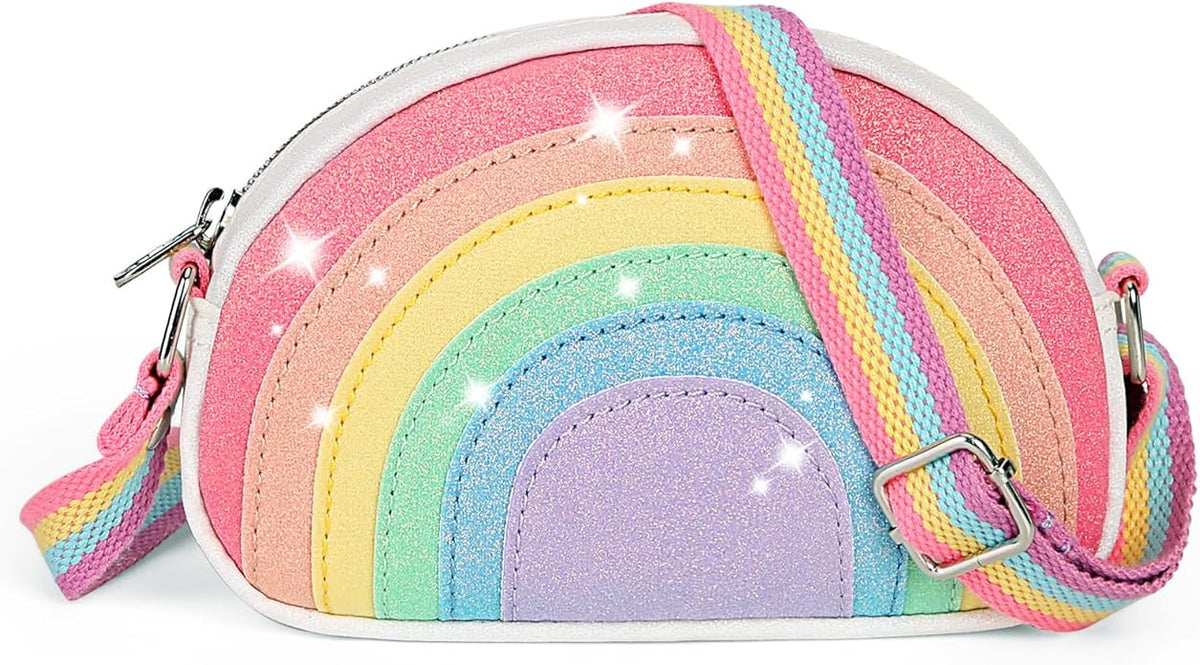 Toddler Purse Easter Basket Stuffers Gifts for Kids: 2 3 4 5 6 7 8 Year Old Girl Birthday Gift, Rainbow Crossbody Bag
