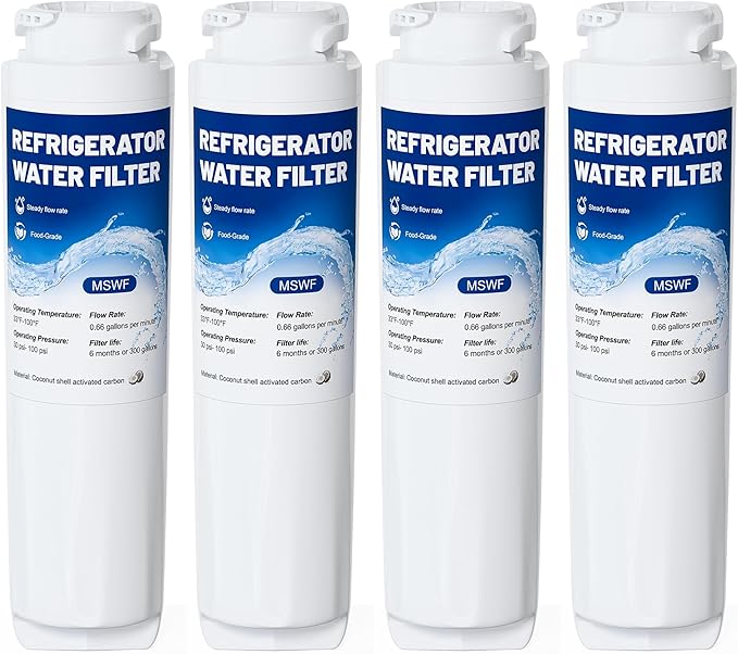 MSWF Water Filter Replacement Compatible with GE MSWF 101820A,101821B, RWF1500A,MSWFDS,Pack of 4,By YPMQY