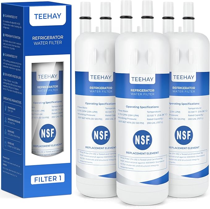 TEEHAY 9081 Water Filter Replacement, Compatible with Whirlpool P5WB2L, P4RFWB, Kenmore P4RFKB2, Kenmore 9930, 46-9930, 9081, 46-9081, 9930P, 469930, 04609930000 (3 Pack)