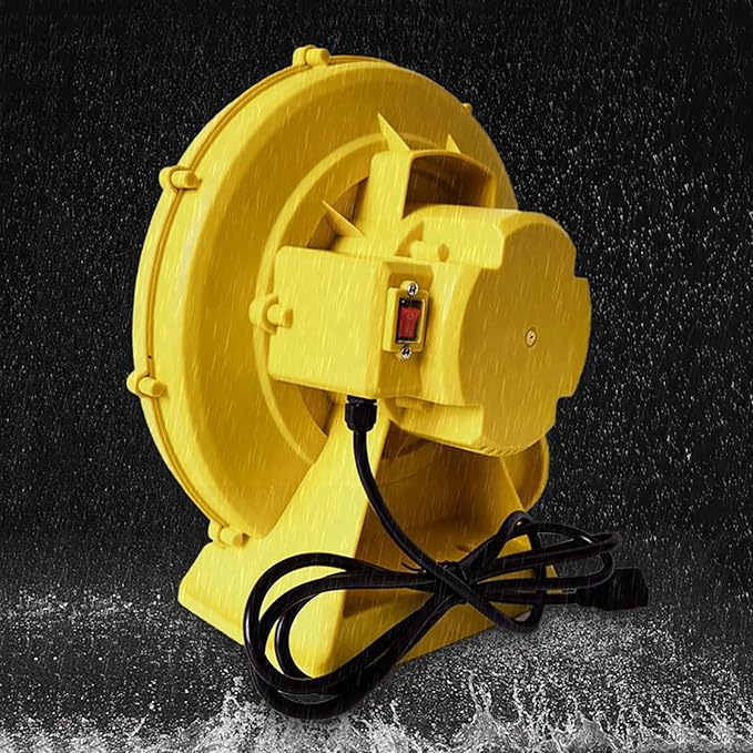 Commercial Inflatable Bouncer Blower - Powerful Pump Fan for Bouncy Castle, Jumper, Perfect Air Blower for Inflatables (Yellow) 350/450w/680/750/950w