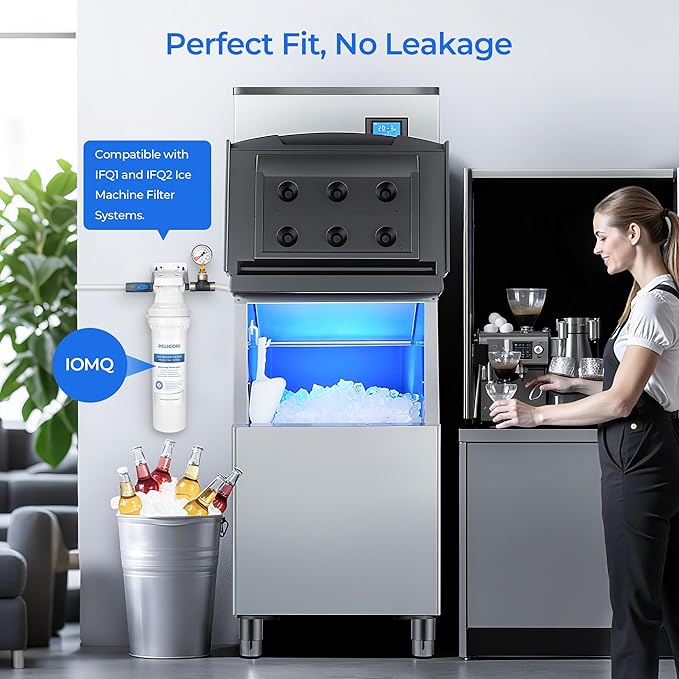 IOMQ Ice Machine Water Filter Cartridge, Compatible with Ice-O-Matic IFQ Series IFQ1, IFQ2 Water Filtration Systems, 2 Pack