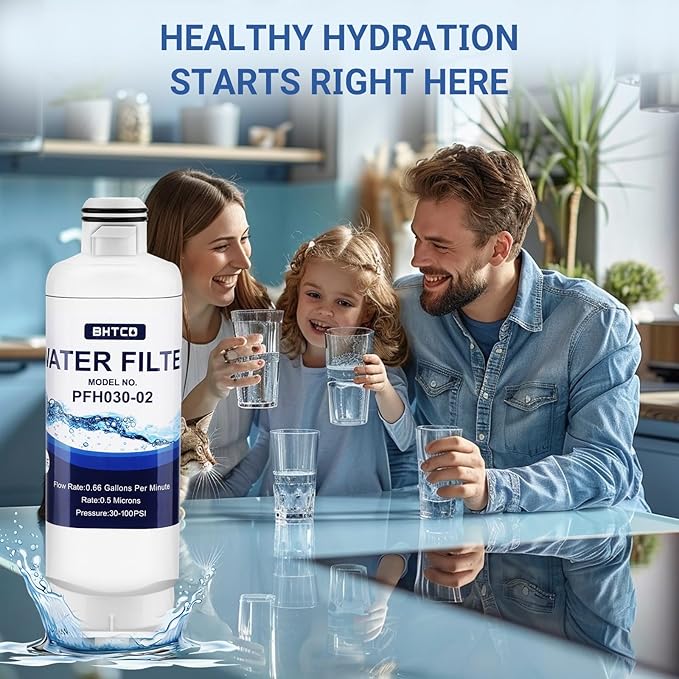 Water Filter for Samsung RF23BB8600QLAA/ RF30BB6600QLAA/ RF30BB660012AA/ RF30BB6200QLAA/ RF29BB8600QLAA/RF29BB860012AA/ RF30BB620012AA Refrigerator Replacement - 2 PCS