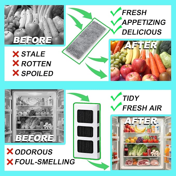 2 Pack Replacements for Frigidaire PureAir PK-2 Produce Keeper Plus and 4 Pack Replacements for FRIGIDAIRE PAULTRA2 Pure Air Ultra II Refrigerator Air Filter (Ultra II)