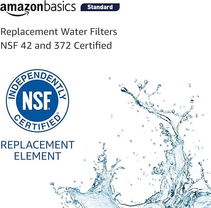 Amazon Basics Replacement Samsung DA97-17376B, HAF-QIN/EXP Refrigerator Water Filter, 3-Pack, Standard Filtration