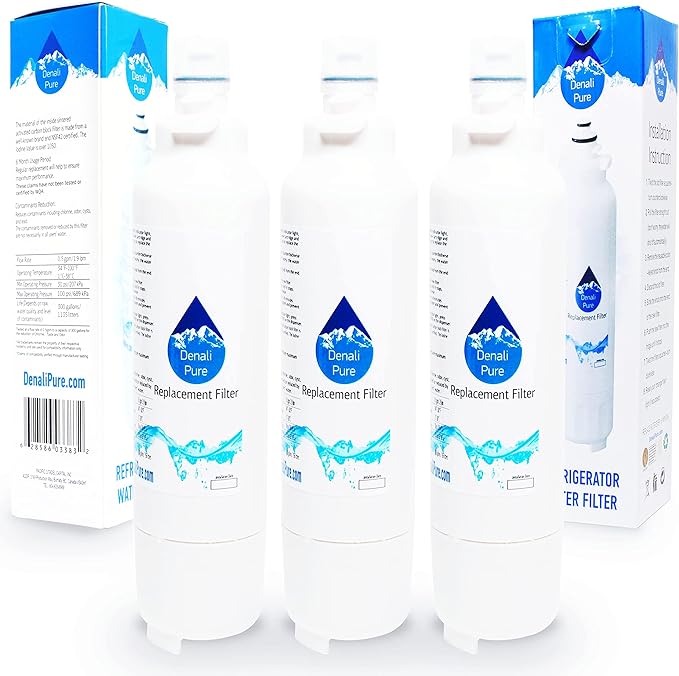 3-Pack Replacement for LG LSXS22423W Refrigerator Water Filter - Compatible with LG LT800P, ADQ73613401 Fridge Water Filter Cartridge