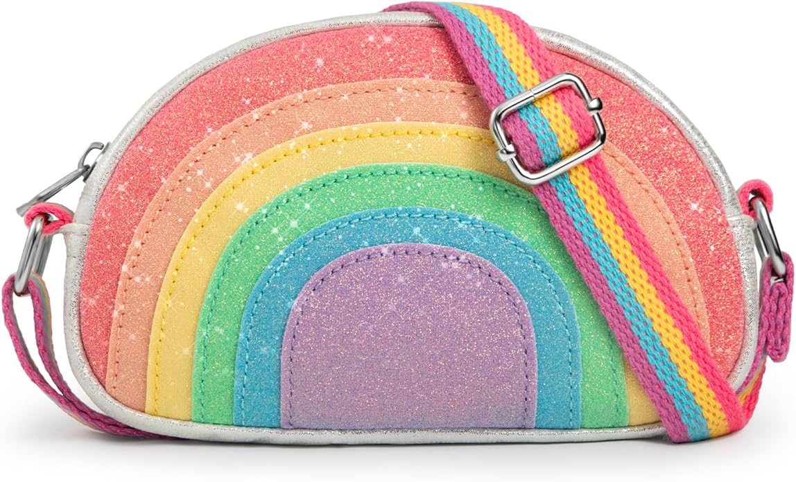 Toddler Purse Easter Basket Stuffers Gifts for Kids: 2 3 4 5 6 7 8 Year Old Girl Birthday Gift, Rainbow Crossbody Bag