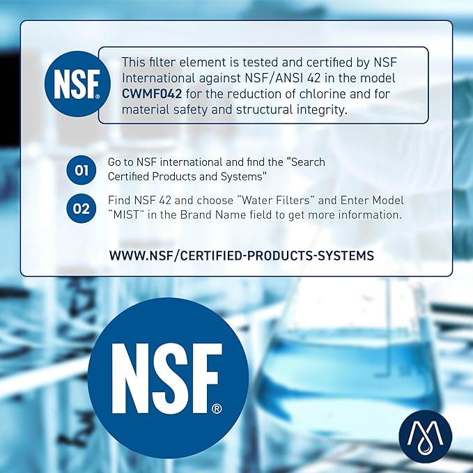 Mist ADQ73613401 Refrigerator Water Filter Replacement for LG LT800P, ADQ73613402, Kenmore 46-9490, Fridge LSXS26326S – NSF 42 Certified – 1 Pack