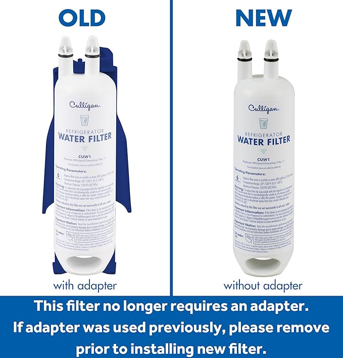 Culligan CUW1 Refrigerator Water Filter, Replacement for Whirlpool Water Filter 1 (EDR1RXD1), Replace Every 6 Months Pack of 1