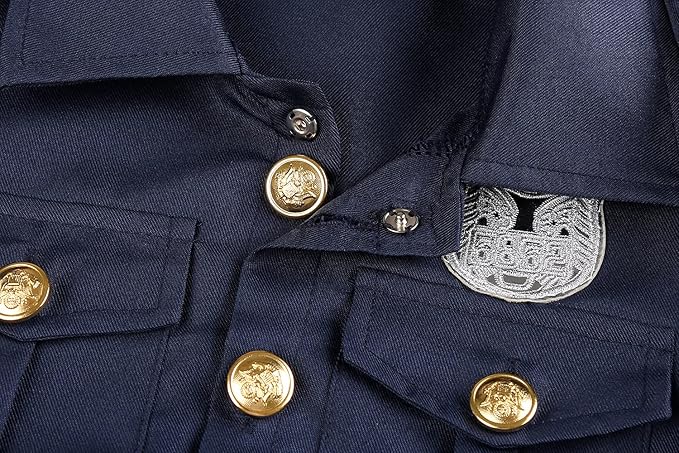 Kids Police Officer Costume Deluxe Cop Set for Halloween Cosplay Dress Up