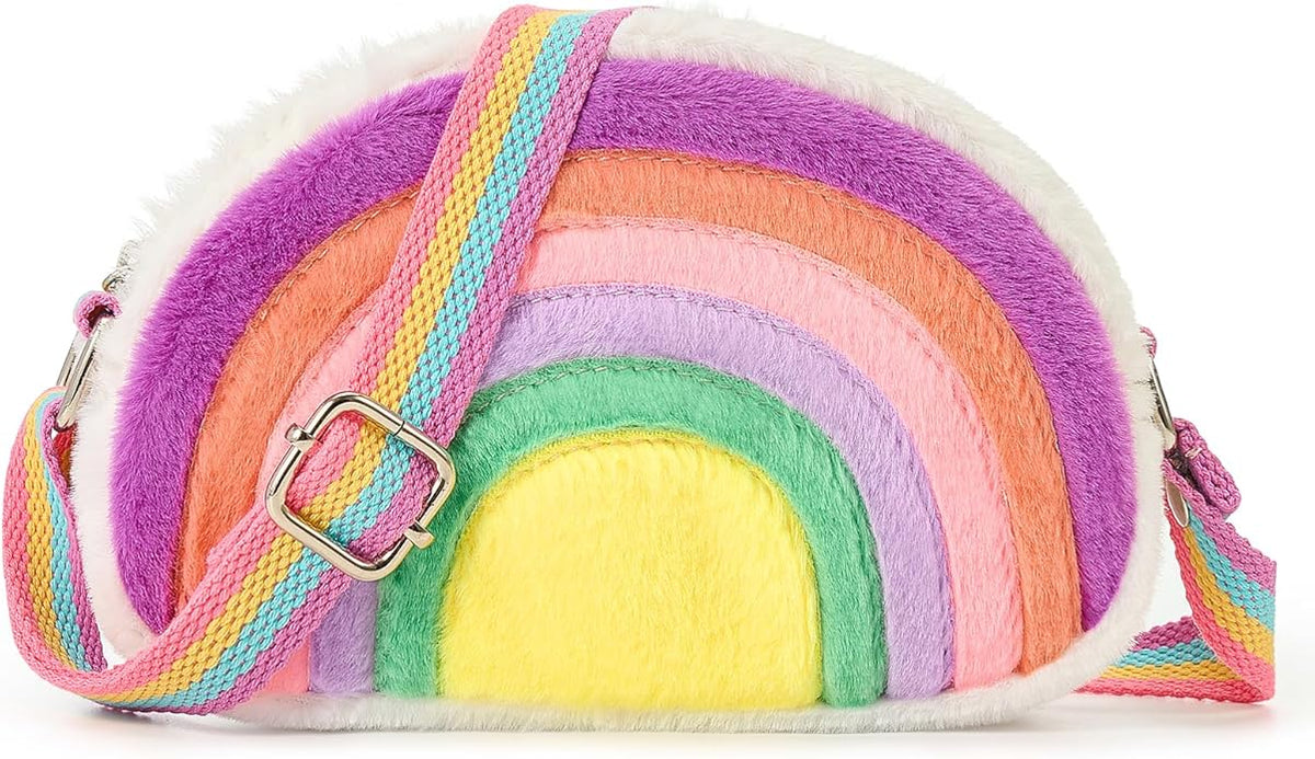 Toddler Purse Easter Basket Stuffers Gifts for Kids: 2 3 4 5 6 7 8 Year Old Girl Birthday Gift, Rainbow Crossbody Bag
