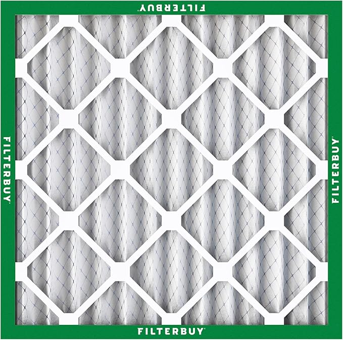Filterbuy 14x14x2 Air Filter MERV 8 Essential Dust & Allergy Defense (6-Pack), Electrostatic Pleated HVAC AC Furnace Filters Replacement (Actual Size: 13.50 x 13.50 x 1.75)