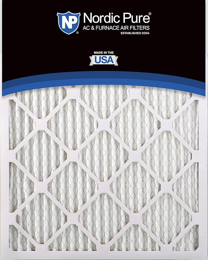 Nordic Pure 16x25x1 (Actual Size: 15 1/2 x 24 1/2 x 3/4) Pleated MERV 14 Air Filters 2 Pack