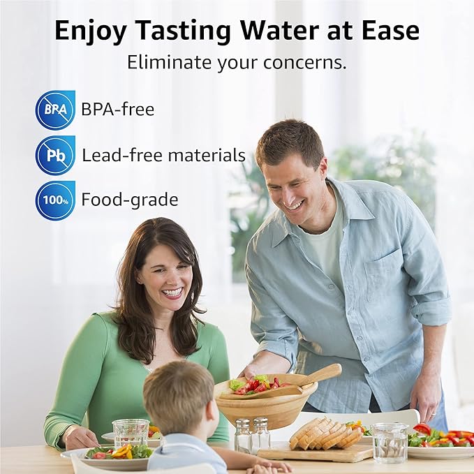 Overbest 7006 Pitcher Water Filter, Replacement for Brita® Filter, Brita® Pitchers and Dispensers, Classic 35557, OB03, Mavea® 107007, and More, NSF Certified, 6 Pack