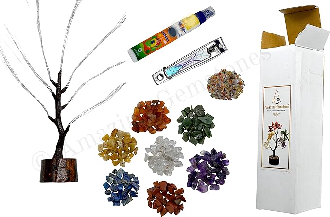 Amazing Gemstone Chakra Decor Crystal Tree DIY Kits, Makes a Perfect Office Table Feng Shui Tree Holistic Gifts for Women