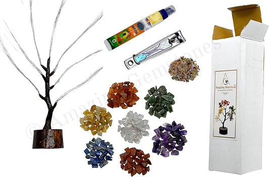 Amazing Gemstone Chakra Decor Crystal Tree DIY Kits, Makes a Perfect Office Table Feng Shui Tree Holistic Gifts for Women