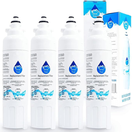 4-Pack Replacement for LG LT800P Refrigerator Water Filter - Compatible with LG LT800P, ADQ73613401 Fridge Water Filter Cartridge
