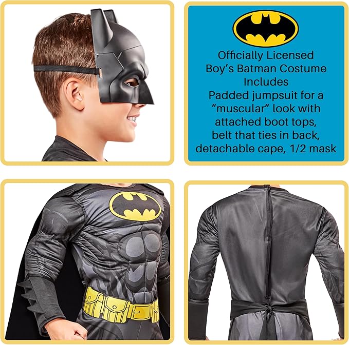 Rubie's Costume Boys DC Comics Deluxe Batman Costume