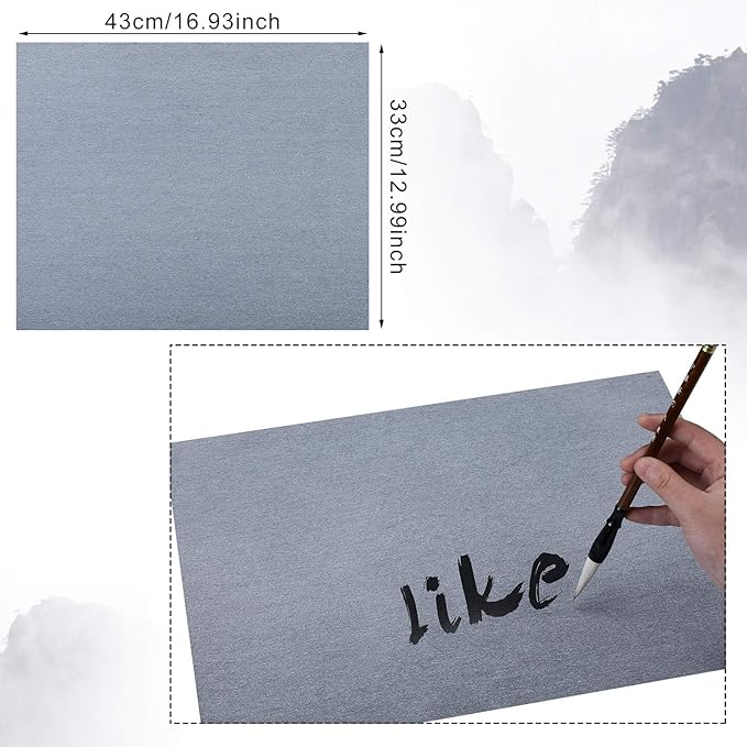 Dianelhall 6 Pieces Water Drawing Writing Cloth Reusable Water Paper Chinese Calligraphy Mat for Students Magic Chinese Calligraphy Practice for Lunar New Year Horse 2026 Chunlian, 17 x 13 Inches