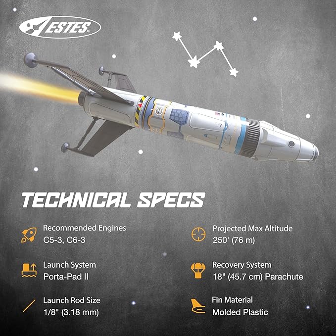 Estes Mav Flying Model Rocket Kit 7283 | Ready to Fly Beginner Rocket, Multi