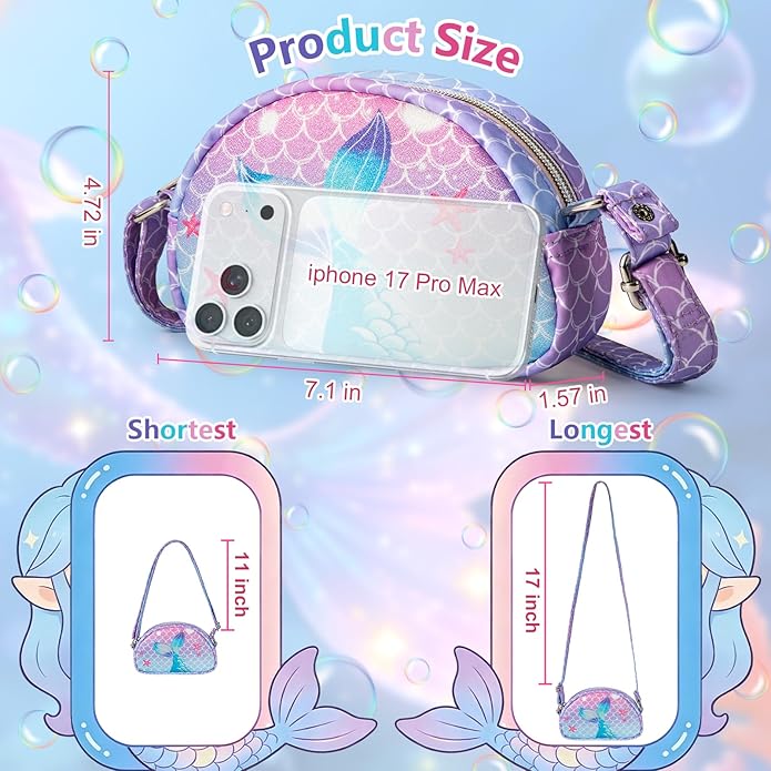 Toddler Purse Easter Basket Stuffers Gifts for Kids: 2 3 4 5 6 7 8 Year Old Girl Birthday Gift, Rainbow Crossbody Bag