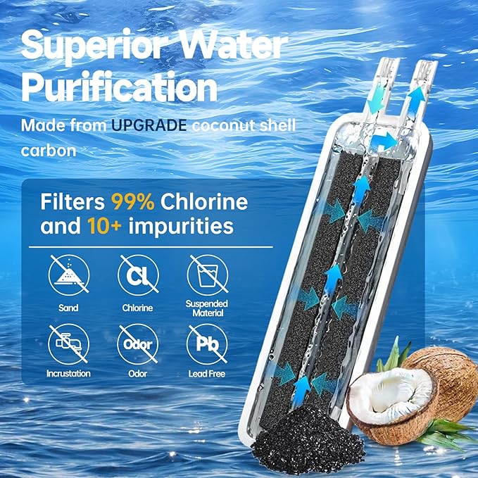 Upgraded W10295370A Water Filter Replacement Compatible with Whirlpool EDR1RXD1, Filter 1, EDR1RXD1B, WHR1RXD1, KAD1RXD1, P8RFWB2L, P4RFWB, WD-F38, 46-9081, 46-9930, 3 Pack