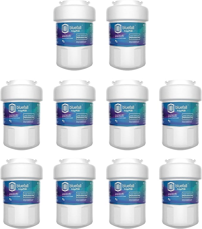 Compatible GE Water Filter for GE MWF Replacement Refrigerator Water Filter by Bluefall - Value Pack (10)