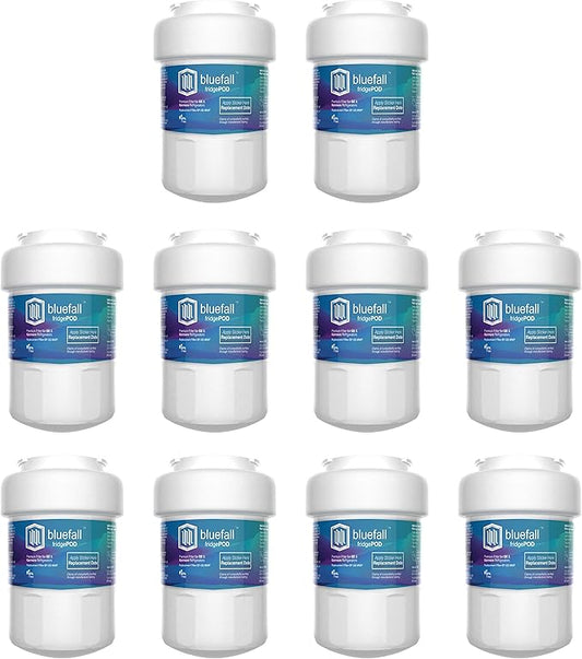Compatible GE Water Filter for GE MWF Replacement Refrigerator Water Filter by Bluefall - Value Pack (10)