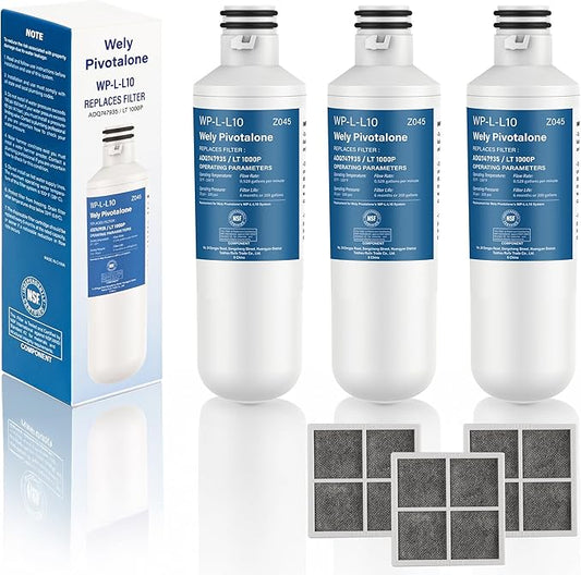 WP-L-L10 Compatible with ADQ747935 Water Filter, LT1000P, MDJ64844601, ADQ74793501, LFXS26973S, LMXS28626S, LT120F, 3 Pack
