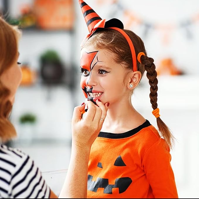 Maydear Face Painting Kit for Kids, 12 Colors Safe and Non-Toxic Large Water Based Face Body Paint - Pearl