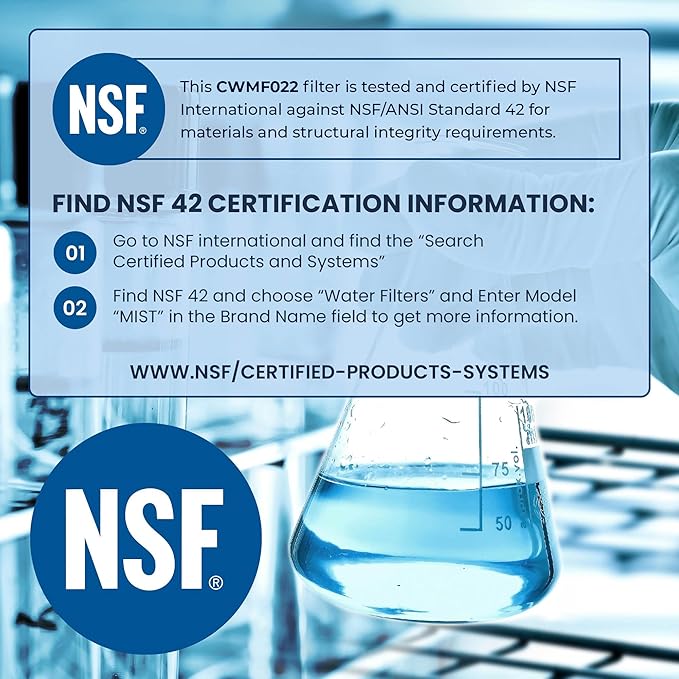 Mist DA29-00003G Refrigerator Water Filter Replacement for Samsung DA29-00003F, HAFCU1, Aqua-Pure Plus, Kenmore HAFIN1 – NSF 42 & 372 Certified – 3 Pack