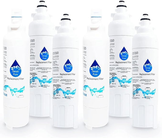 6-Pack Replacement for LG LMXS30776S Refrigerator Water Filter - Compatible with LG LT800P, ADQ73613401 Fridge Water Filter Cartridge