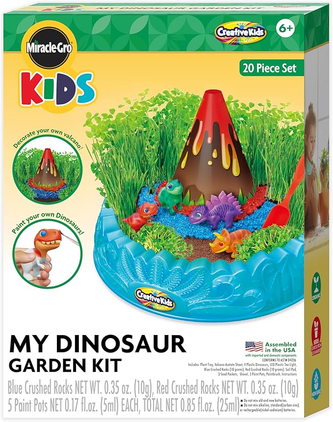 Creative Kids Miracle GRO Dinosaur Garden Kit, Multicolor