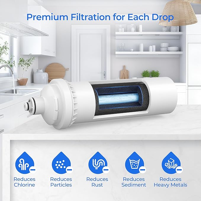 IOMQ Ice Machine Water Filter Cartridge, Compatible with Ice-O-Matic IFQ Series IFQ1, IFQ2 Water Filtration Systems, 1 Pack