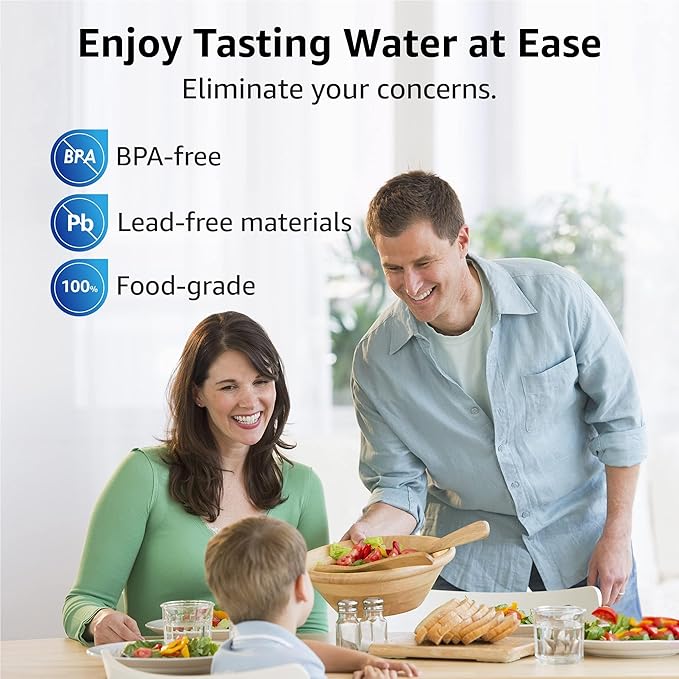 Overbest 7006 Pitcher Water Filter, Replacement for Brita® Filter, Brita® Pitchers and Dispensers, Classic 35557, OB03, Mavea® 107007, and More, NSF Certified, 8 Pack