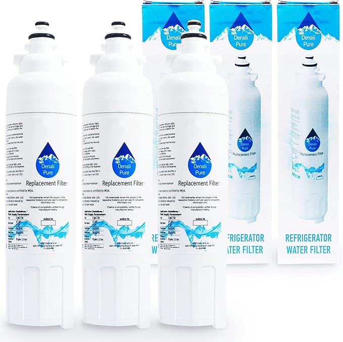 3-Pack Replacement for LG LT800P Refrigerator Water Filter - Compatible with LG LT800P, ADQ73613401 Fridge Water Filter Cartridge