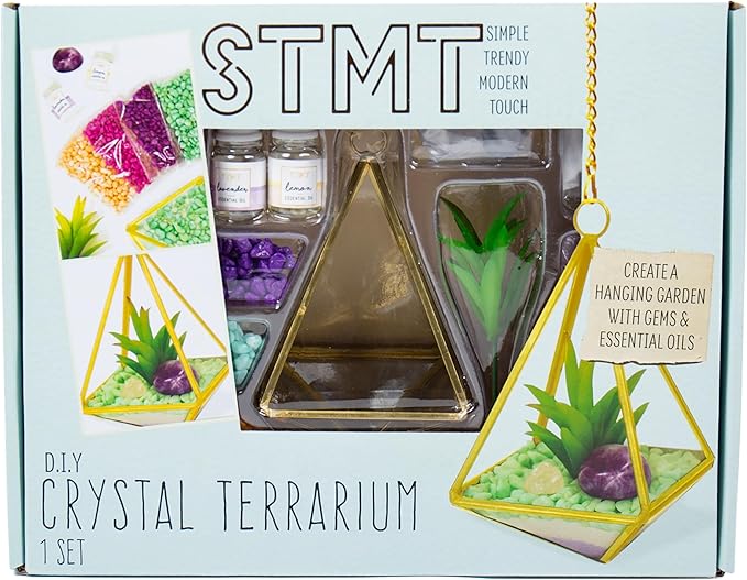 STMT D.I.Y. Crystal Terrarium Kit for Kids - Arts and Crafts, Gifts for Little Girls, Ages 8+