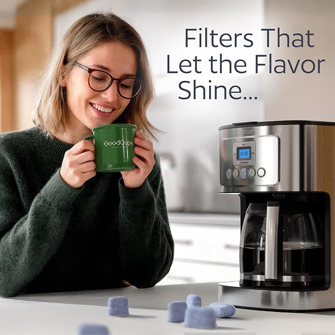 12 Pack Water Filters for Cuisinart Coffee Makers by GoodCups - Replacement Charcoal Water Filters - Fits All Cuisinart Coffee Machines